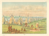 Native Americans—View of the Comanche village—Texas—Catlin 1841 (1892) print