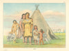 Native Americans—Comanche family outside chief’s lodge—Texas—Catlin 1841 (1892)