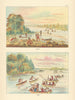 Native Americans—Whitefish fishing—canoe race—Michigan—Ojibwe—Catlin 1841 (1892)