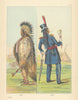 Native Americans—Pigeon’s Egg Head—two costumes—Assiniboine—Catlin 1841 (1892)