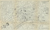 FRANKFURT AM MAIN. Antique town plan. City map. Germany. BRADSHAW 1895 old