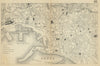 GENOA GENOVA GÊNES. Antique town plan. City map. Italy. BRADSHAW 1895 old