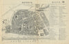 MAYENCE MAINZ. Antique town plan. City map. Germany. BRADSHAW 1895 old