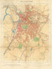 Ordnance Survey Town Map—City of Gloucester—57 x 43 cm colour city plan 1921
