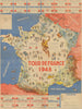 La Carte-Guide programme du Tour de France—cycling route poster map 1948