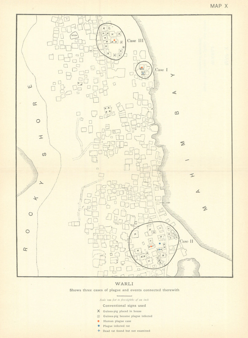 3rd Plague Pandemic—Mumbai—Bombay—Warli—Worli—plague cases—dot map 1911