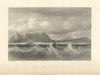 Antique view of Cape Town from Table Bay, South Africa — Fullarton 1856 print