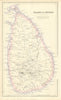 Island of Ceylon / Sri Lanka from Frazer’s survey—Swanston 1856 old map