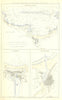 Northern France ports—Cherbourg, Dieppe & Boulogne—Swanston 1856 old map