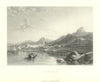 Antique Cyprus coastal view — Fullarton 1856 old vintage print picture