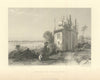 Antique view of Musjid at Ghazipore/Ghazipur, India — Dibdin/Finden 1856 print