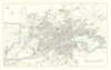 Glasgow antique town/city plan—Fullarton/Swanston 1856 old map chart