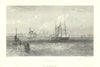 Antique view of Liverpool from the Mersey — Brown/Scott, Fullarton 1856 print