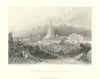 Antique view of the Great Temple, Hurdwar [Haridwar] — India — Fullarton 1856