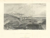 Antique view of Jaffa/Joppa from the Hills — Israel — Turner/Finden 1856 print