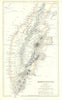 Kamchatka Russia map after Erman—Petermann/Swanston 1856 old antique chart
