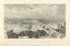 Antique view of London from St Saviour's Tower — W. B. Scott 1856 old print