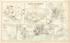 British Malaya Settlements—Singapore city plan—Penang—Malacca—Labuan 1856 map