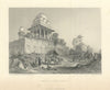 Antique view of Abu's Tomb, Merat [Meerut] — India — Dibdin/Finden 1856 print