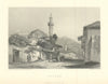 Antique Patras street view — Greece — Cattermole/Finden 1856 old print
