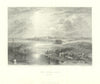 Antique view of the Red Sea at Suez — Egypt — Turner/Finden 1856 old print