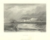 Antique view of Sidon Harbour — Lebanon — Turner/Finden, Fullarton 1856 print