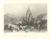 Antique view of the Temples of Mahadeo, Sivalic Mountains—India—Fullarton 1856