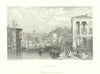 Antique Verona waterside view — Italy — Stanfield/Finden 1856 old print