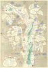 Burgundy wine—La Bourgogne viticole et touristique—P. René Waltz 1956 old map