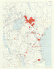 East Africa—colonial land, transport & administration—Royal Commission 1954 map