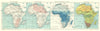 Africa climate temperature and vegetation—four maps on one sheet—Bolton 1895
