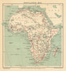 Population map of Africa—Ethnic Ethnological Tribal—Bolton 1895 old