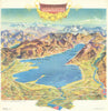 Lake Garda panoramic tourist map—Hotel Astoria, Gardone Riviera—Berann c1956
