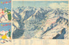 St Moritz—panoramic ski piste/trail bird's eye view map—Bieder & Gusset c1955