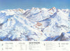 Sestriere—panoramic ski piste/trail bird'e eye view map—Heinrich Berann 1964