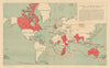 The Men of the British Empire—Homes & Battlefields—First World War 1917 map