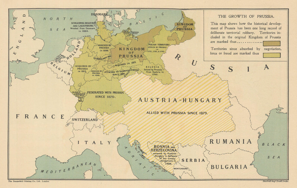 Growth of Prussia—German territorial expansionism—Propaganda/persuasive map 1917