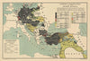 Subject nationalities of the German Alliance—First World War propaganda map 1917