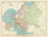 Germany's U-boat Barred Zones—one-ship-a-week lane to Falmouth—Hammond 1918 map