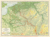 Belgium & Franco-German Frontier—Western Front lines 1914–18—Hammond 1918 map