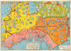 Shikoku Buddhist pilgrimage route—88 sacred temples—Kōbō Daishi—Japan c1931 map