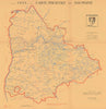 Carte Piscicole du Dauphiné—trout fishing map—rivers lakes angling—Alps 1955