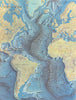 Atlantic Ocean Floor—Tharp, Heezen & Berann bathymetric / physiographic map 1968