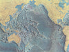 Pacific Ocean Floor—Tharp, Heezen & Berann bathymetric / physiographic map 1969