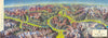 Dolomiti—Dolomites—Alto Adige—Panoramic mountain birds eye view—Berann c1971 map