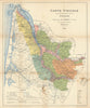Carte Vinicole du Département de la Gironde. Bordeaux Wine—Féret & Fils 1921 map