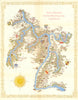 The German wine-producing districts—Rhine & Mosel pictorial poster map c1967
