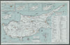 Pictorial map of Cyprus—monasteries, mines & Orthodox dioceses—John Sabry 1967