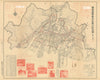Hiroshima atomic-bomb damage & post-war reconstruction plan—Japanese map 1946