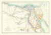 Map of Egypt, Sinai & Libyan Desert—WW1 Official History—GSGS folding map 1928